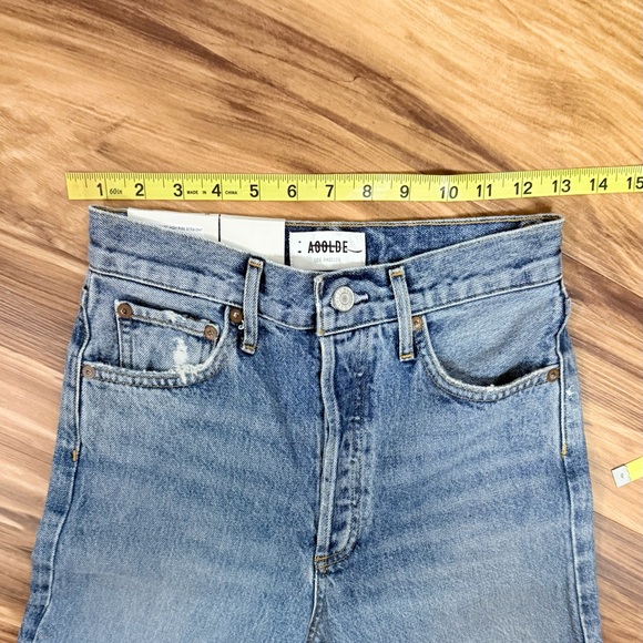 Agolde High Rise Distressed Blue Jeans - Picture 5 of 5